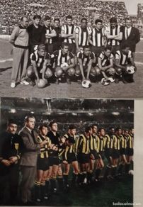 Coleccionismo deportivo: C.A. PEÑAROL. LOTE 2 FOTOS ALINEACIONES CAMPEÓN COPA INTERCONTINENTAL 1966 CONTRA R. MADRID